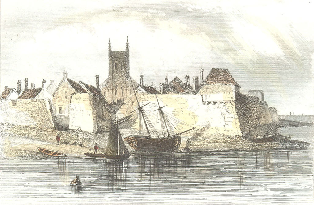 DURHAM. Hartlepool. DUGDALE 1835 old antique vintage print picture